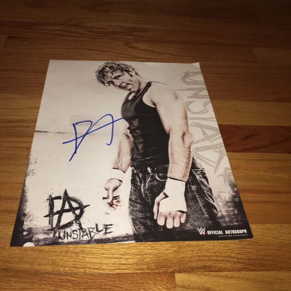 AUTHENTIC WWE Signed Dean Ambrose Poster - Picture 2 of 2